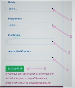 NYSC Graduation List